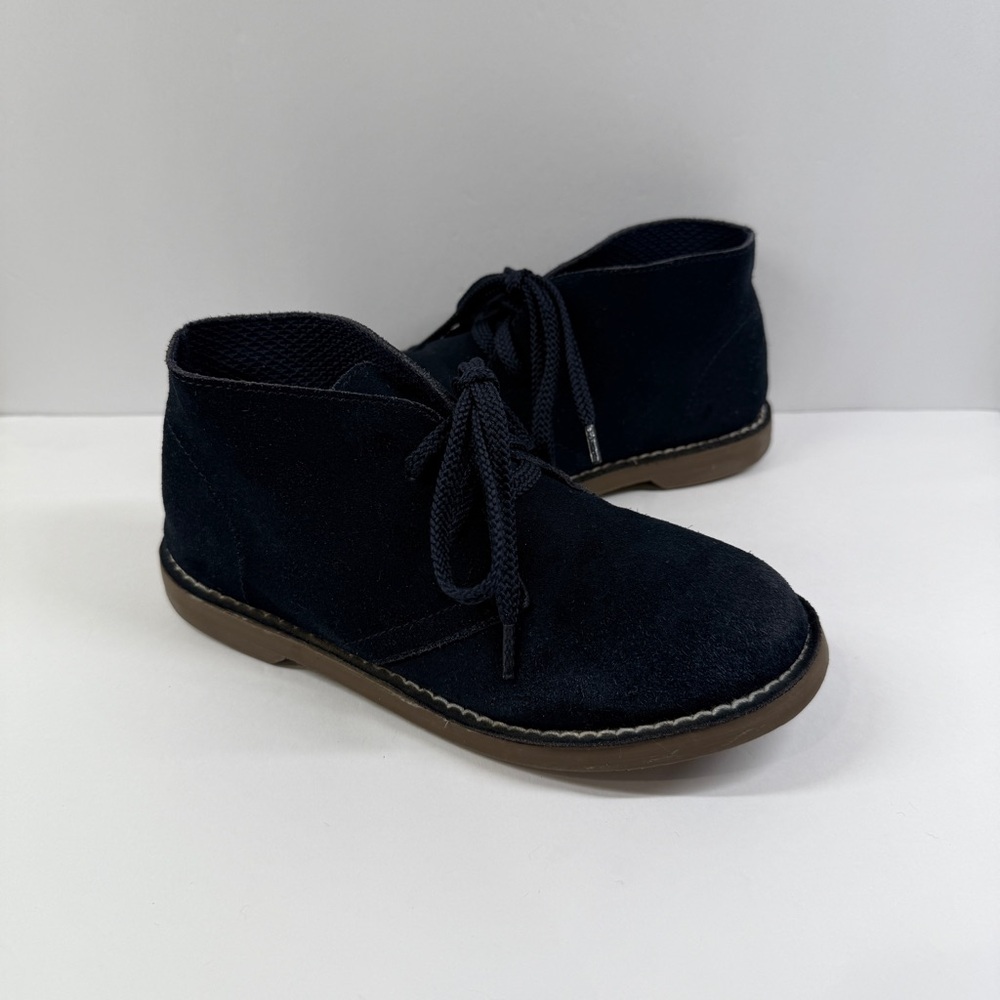 J. Crew Crewcuts Calvert Desert Navy Blue Suede Boys Boots Youth Size K2